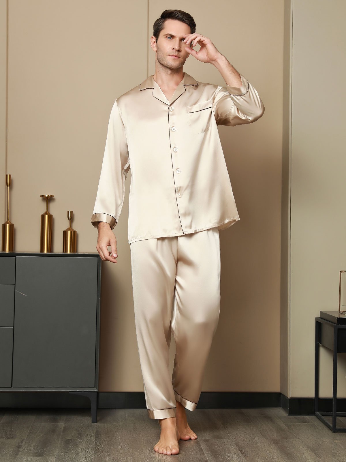 Men satin loungewear
