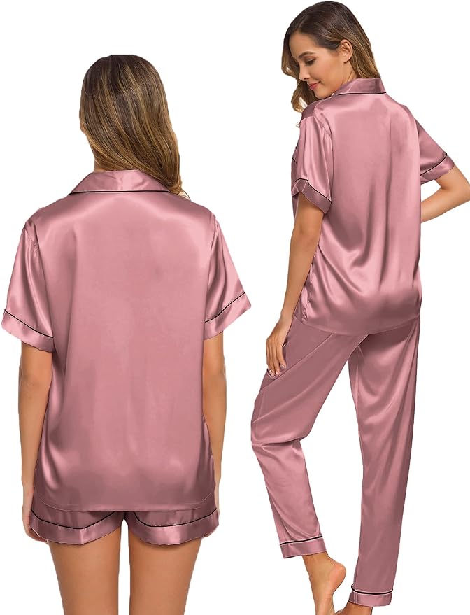 Satin 3 piece set - Rose Gold