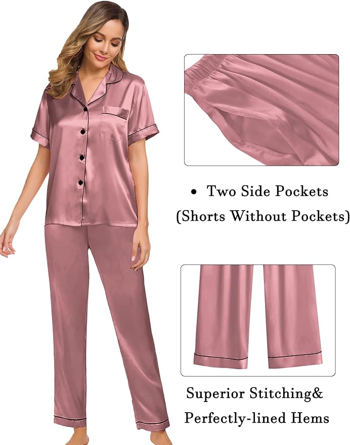 Satin 3 piece set - Rose Gold