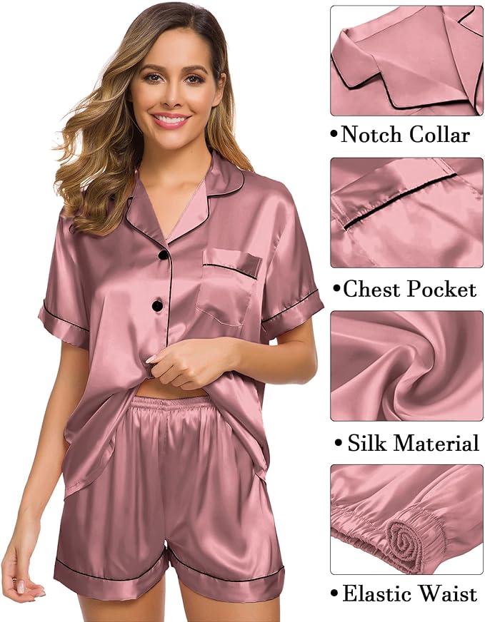 Satin 3 piece set - Rose Gold