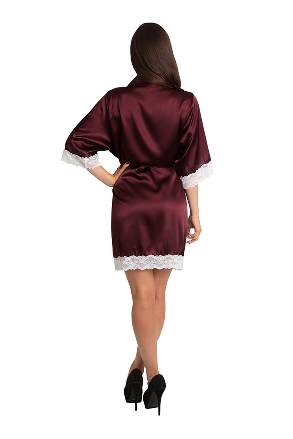 White lace Trim robe