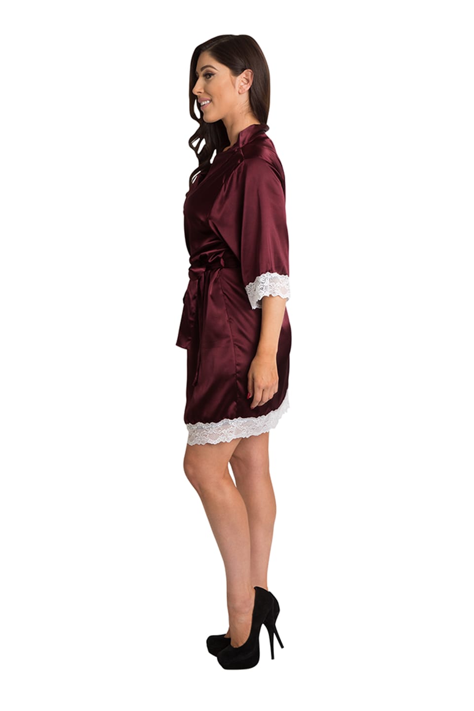 White lace Trim robe