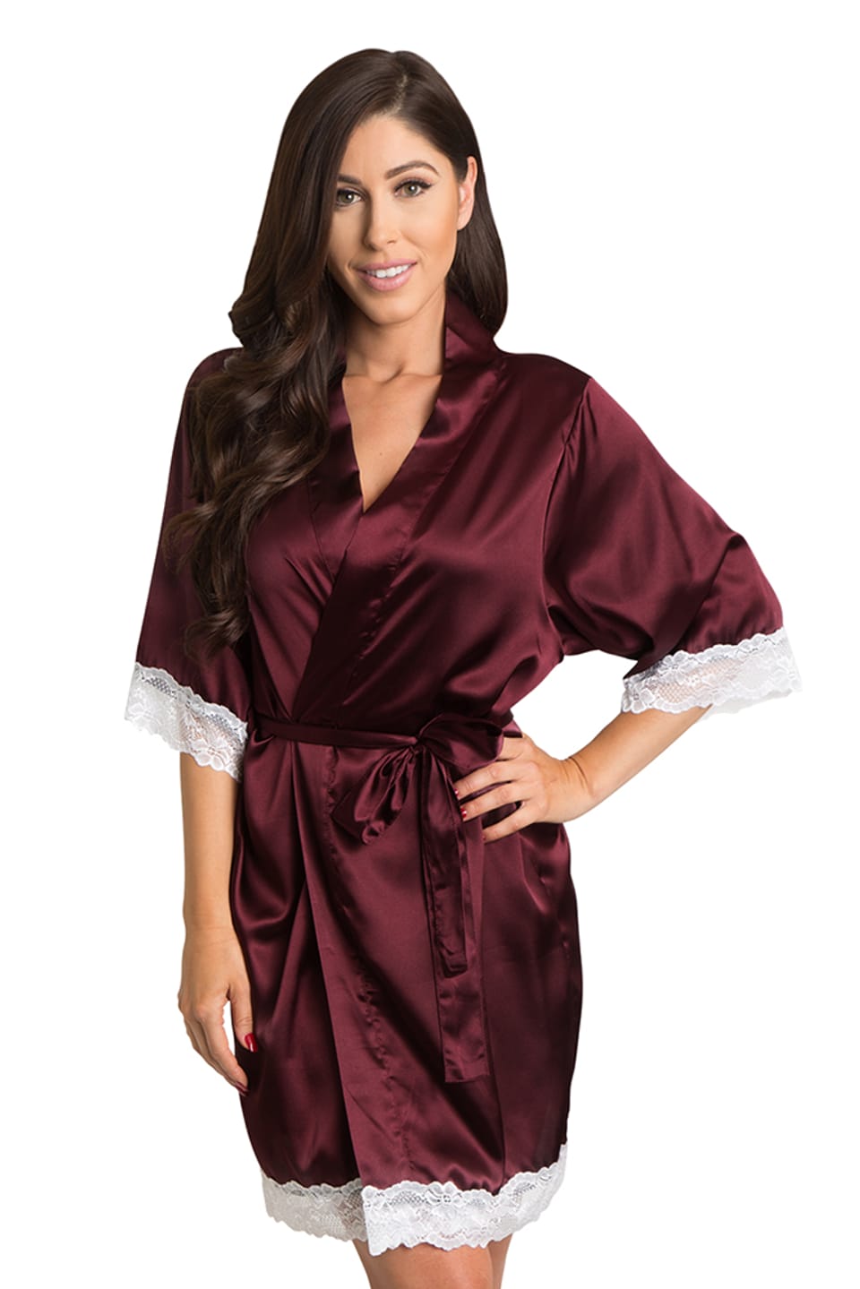 White lace Trim robe