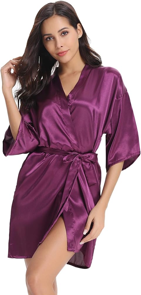 Purple bridesmaid robe