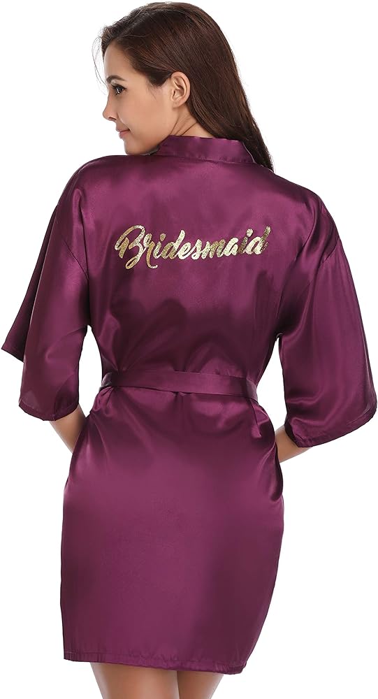 Purple bridesmaid robe
