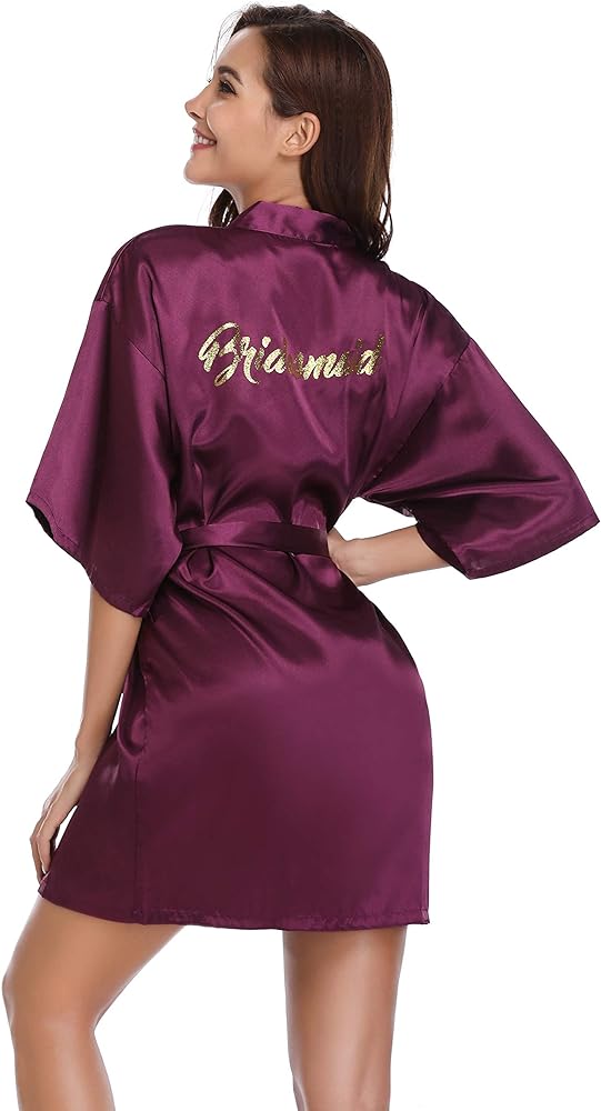 Purple bridesmaid robe