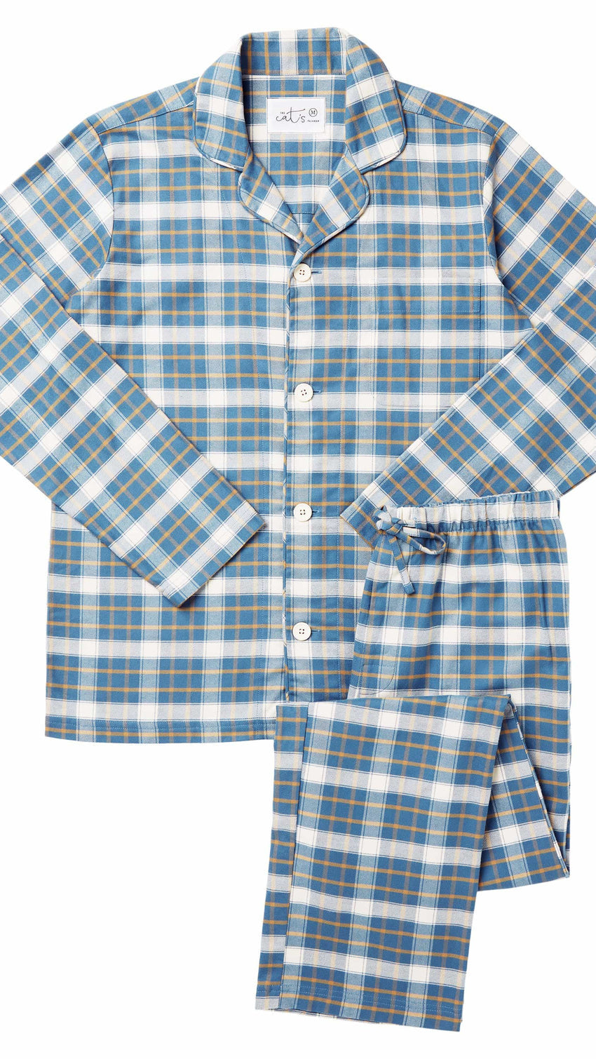 Blue Check Men's Cotton Pajama