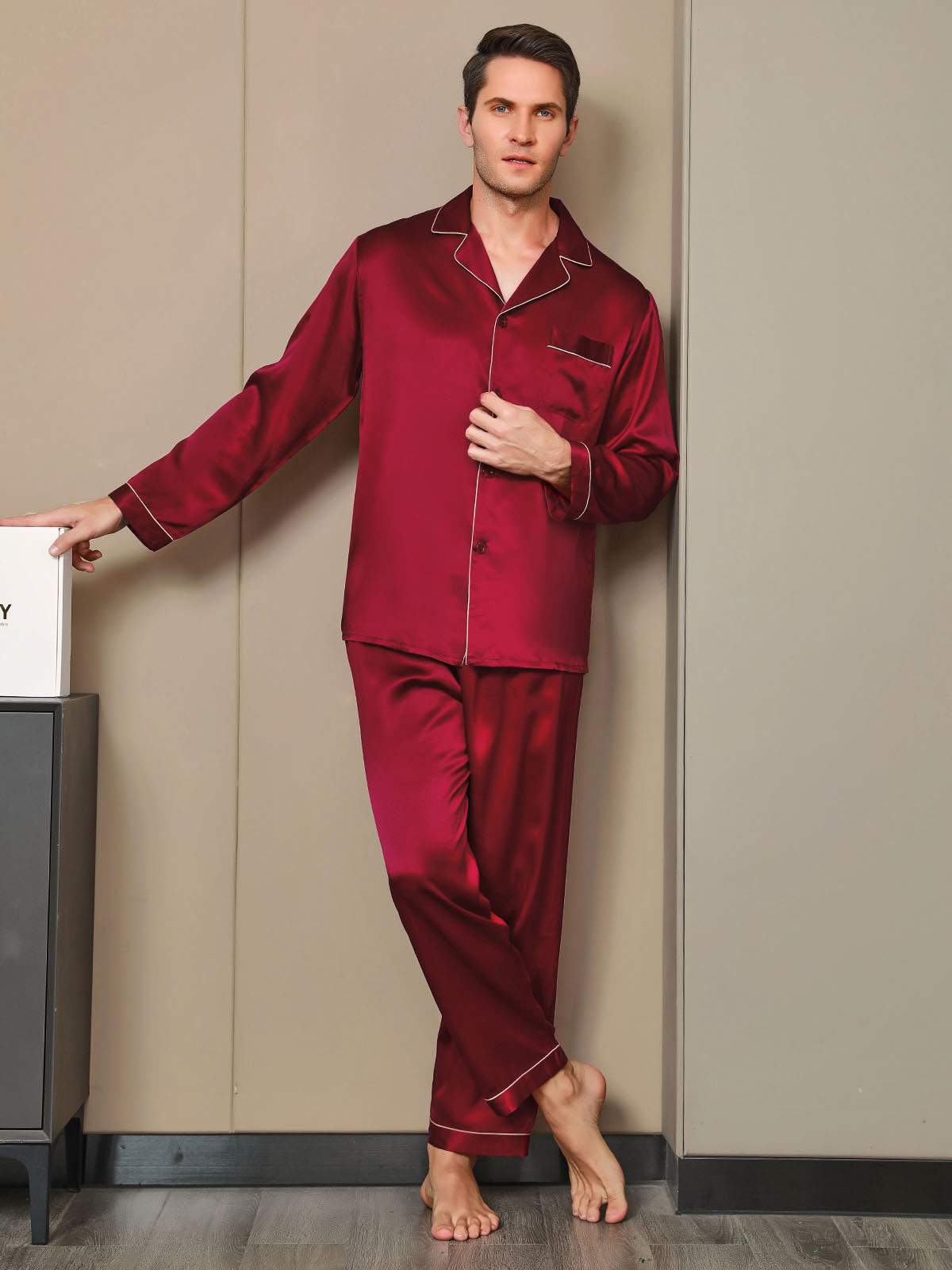 Men Satin Pj Set