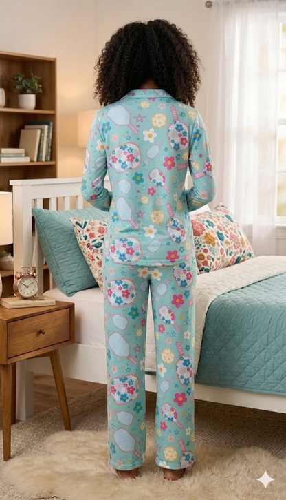 Pickles and patterns pajama set.