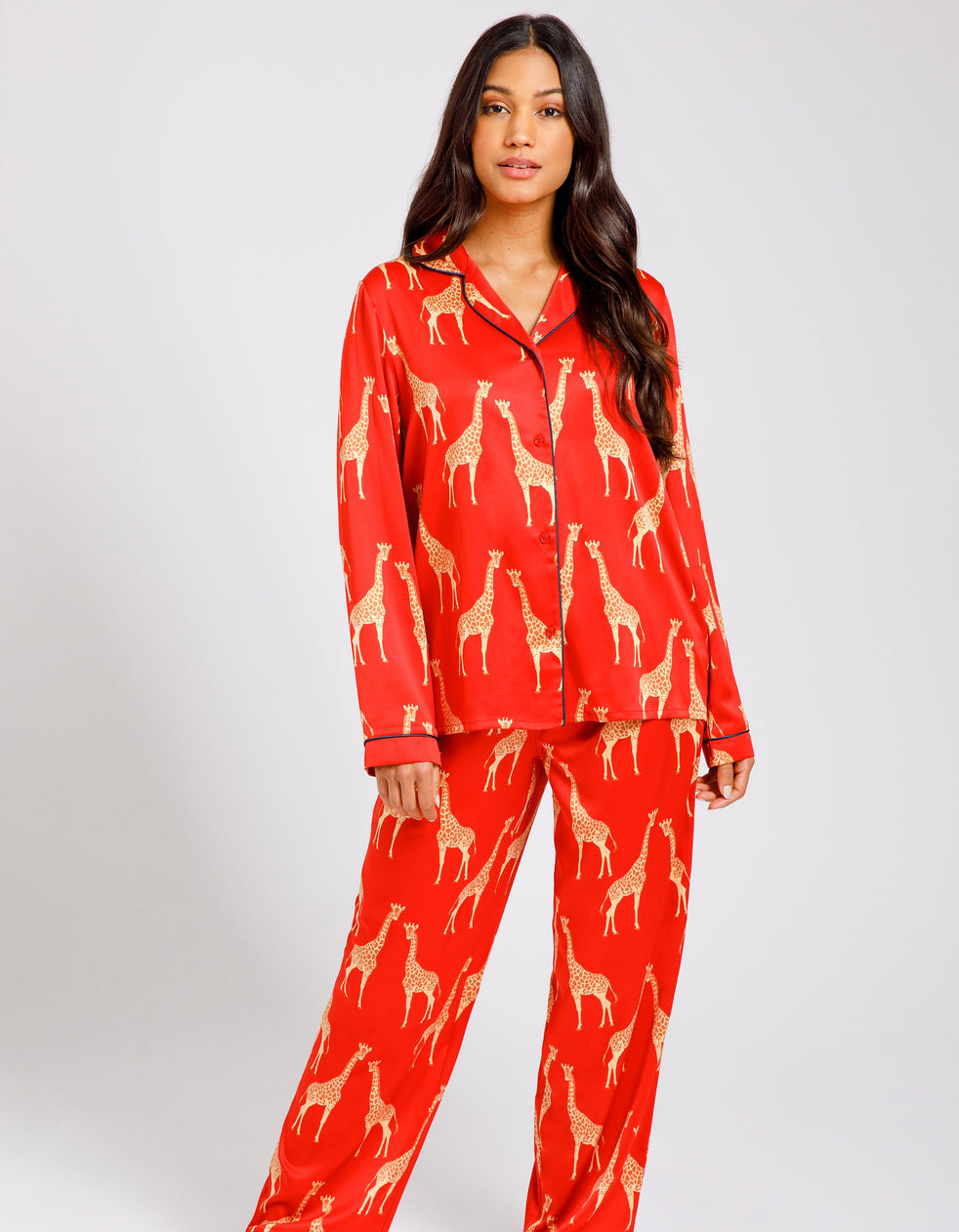 Red Giraffe Print nightwear