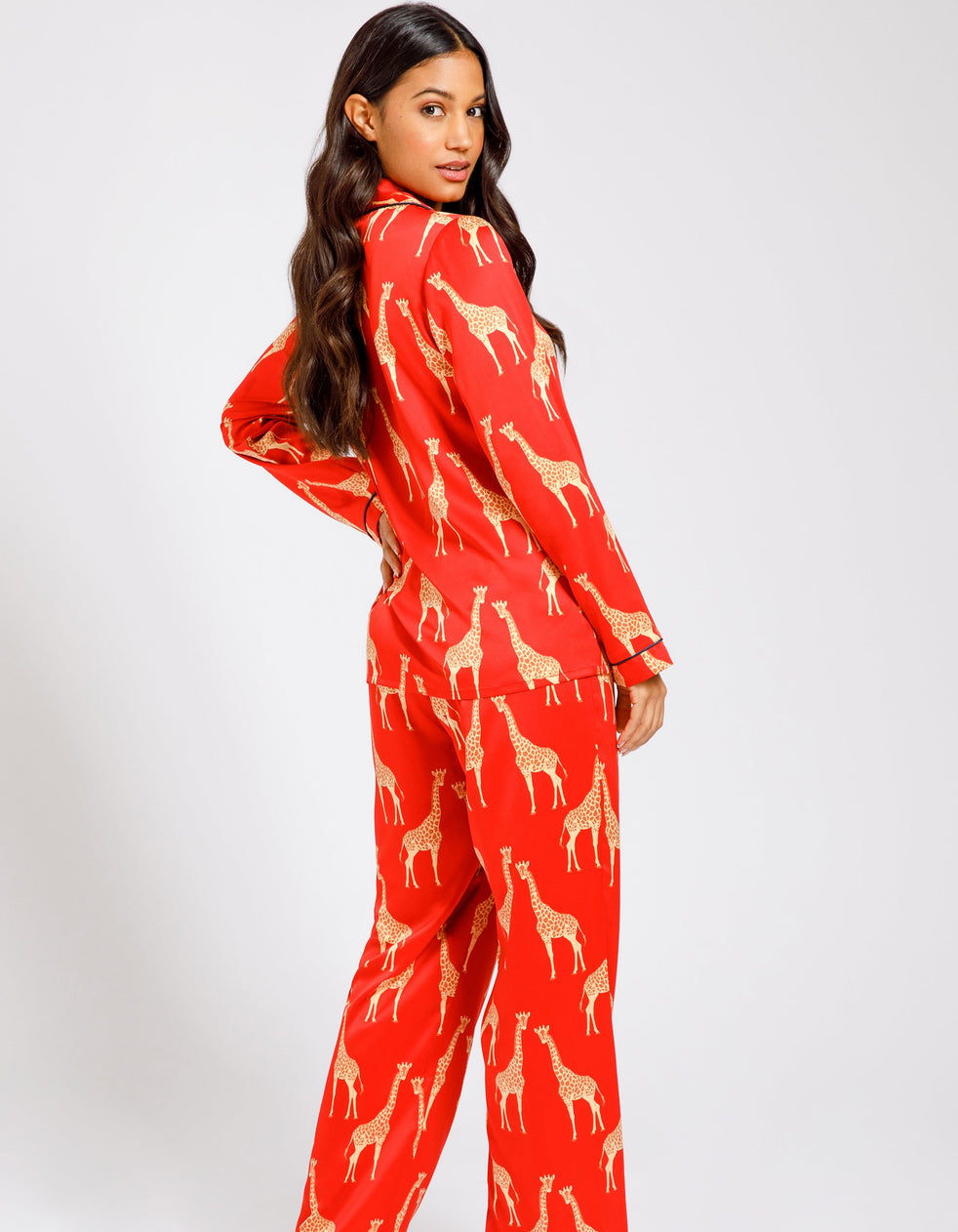 Red Giraffe Print nightwear