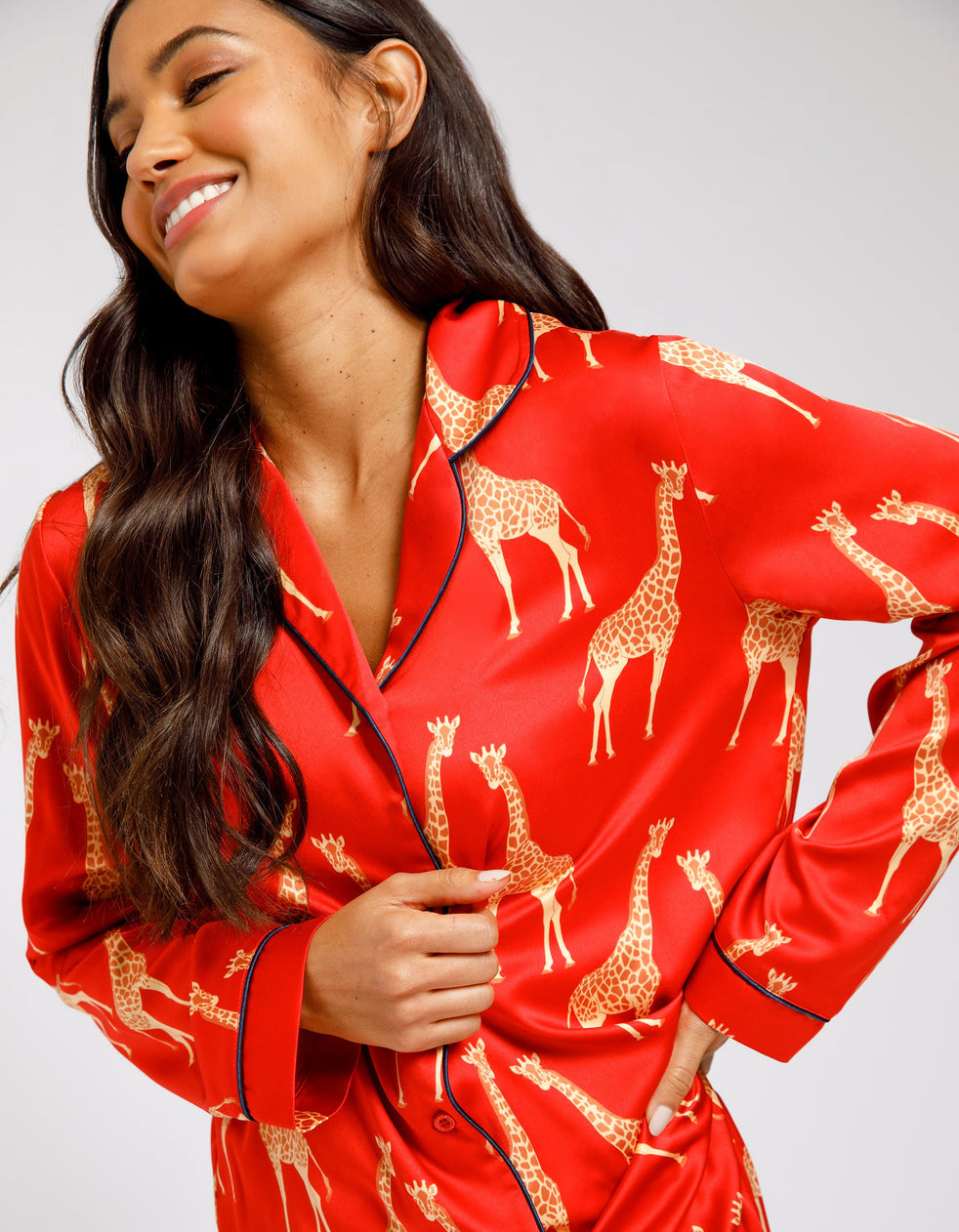 Red Giraffe Print nightwear