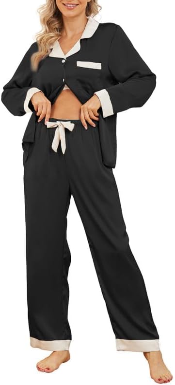 Colorblock Satin Sleepwear