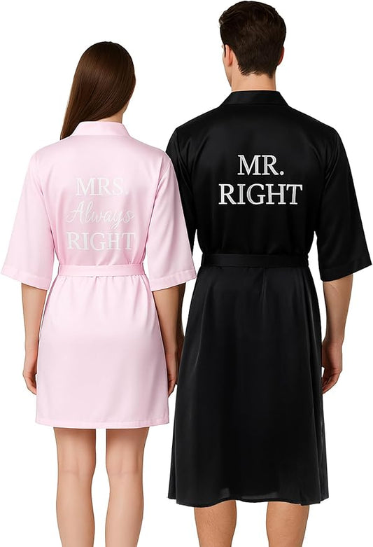 MR Right and Mrs Right Couple Robes