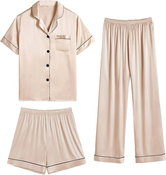 Satin 3 piece lounge set