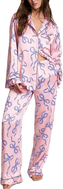 Bow Print Cotton Loungewear – Sweet, Soft & Perfectly Relaxed