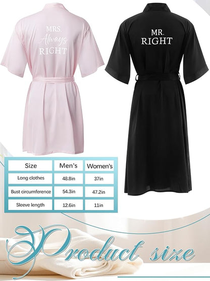 MR Right and Mrs Right Couple Robes