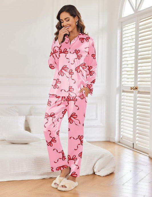 Bow Print Cotton Loungewear – Sweet, Soft & Perfectly Relaxed