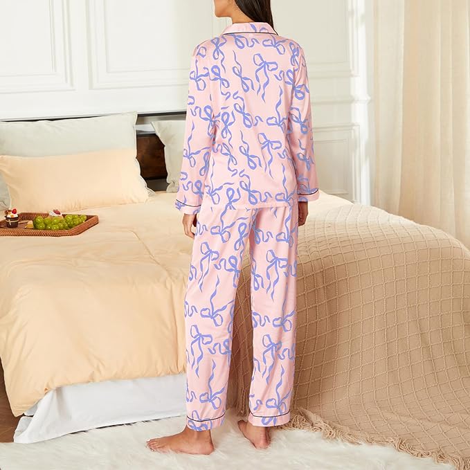 Bow Print Cotton Loungewear – Sweet, Soft & Perfectly Relaxed