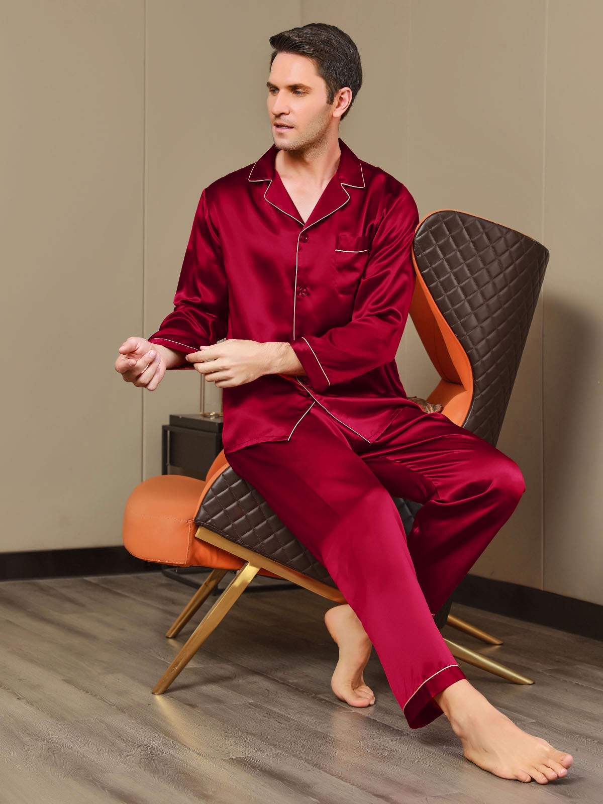 Men Satin Pj Set