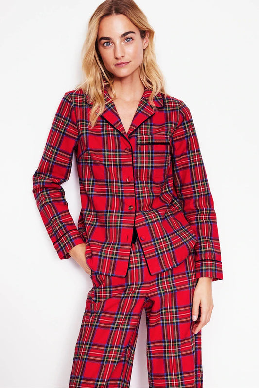 Check holiday pj set
