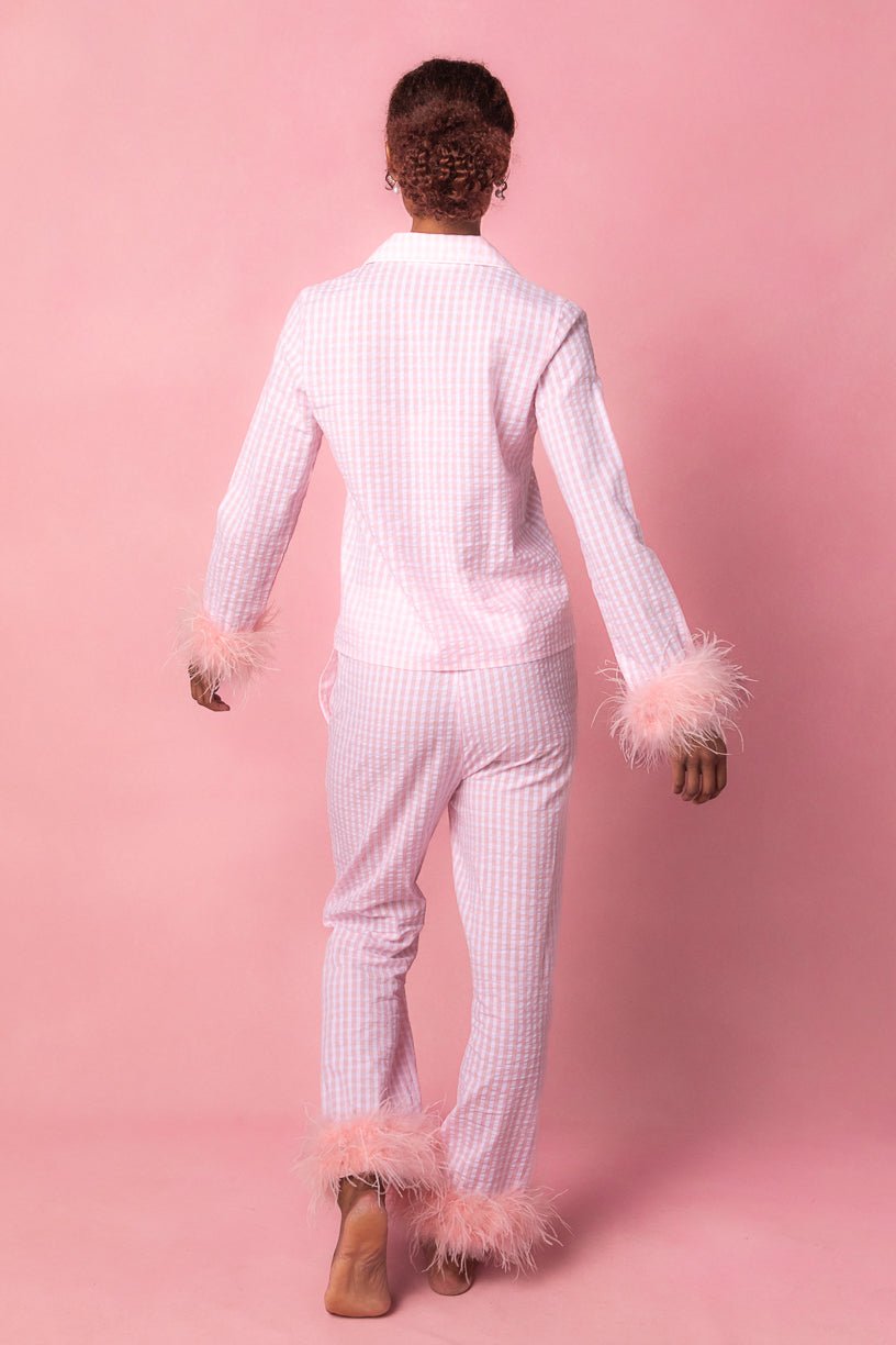 Check luxe Feather nightwear