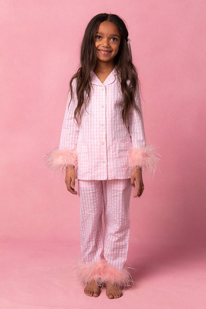 Check feather sleepwear  kids