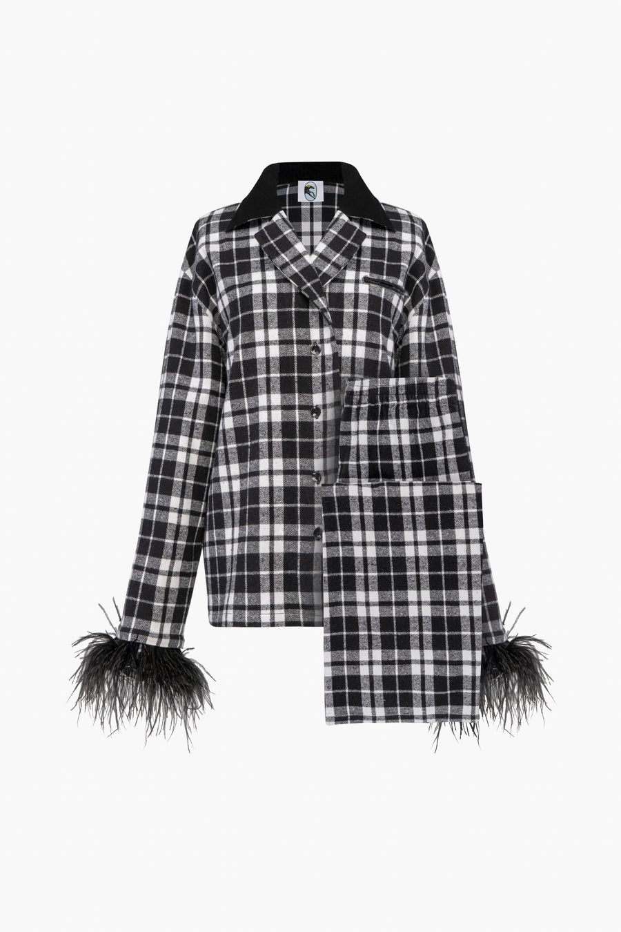 Cotton Check Feather Nightwear