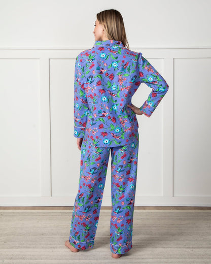 Hummingbird Haven. Short Sleep Top & Cropped Pajama Pants + Gift Pouch Set