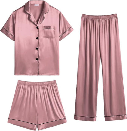 Satin 3 piece set - Rose Gold