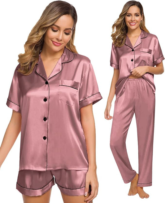 Satin 3 piece set - Rose Gold