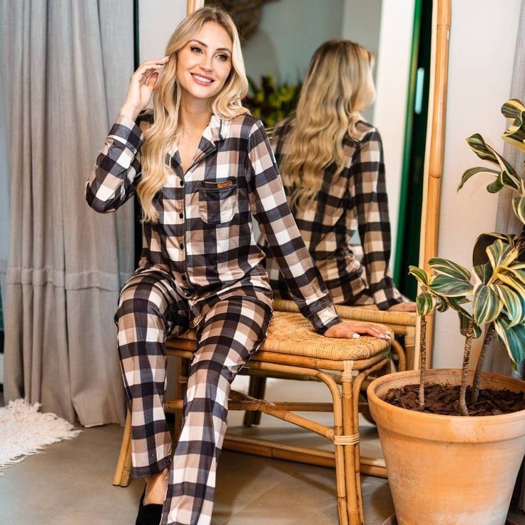 Everygreen Luxe Check Nightwear