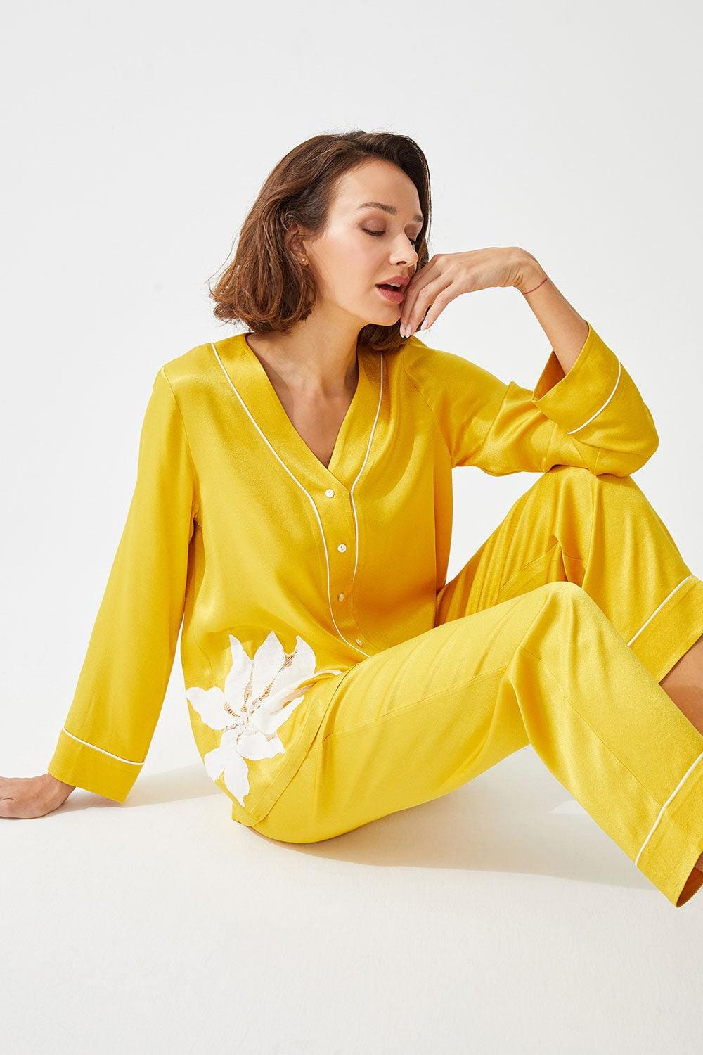 Cotton luxe patchwork pj set