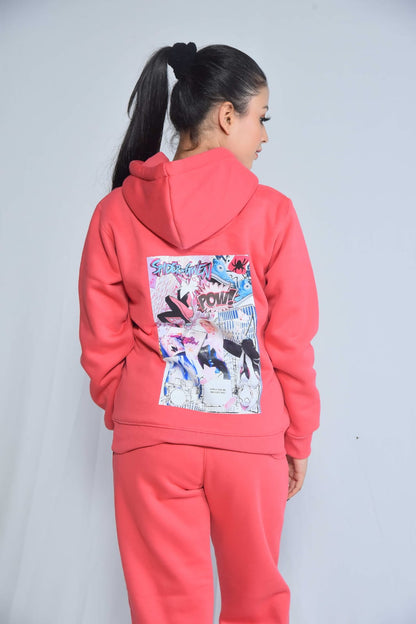 Back print jogger set