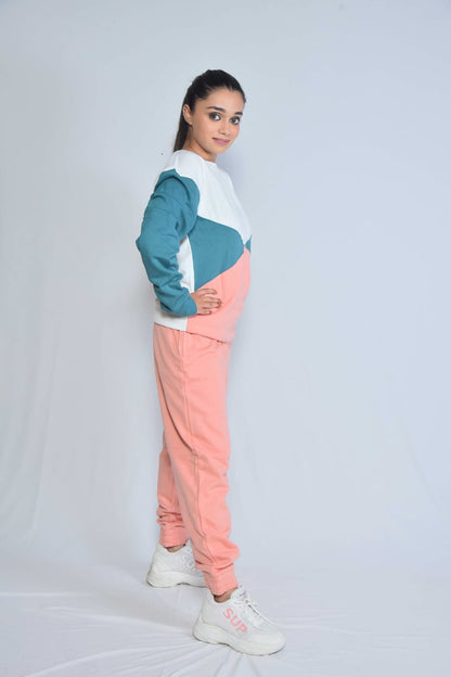Colorblock jogger set