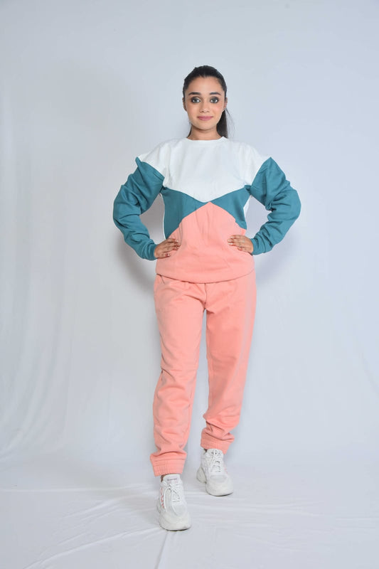 Colorblock jogger set
