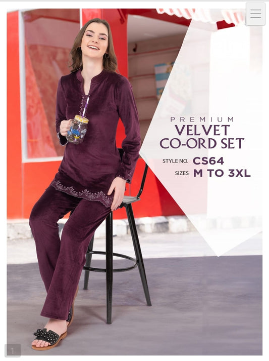 Velvet coord set