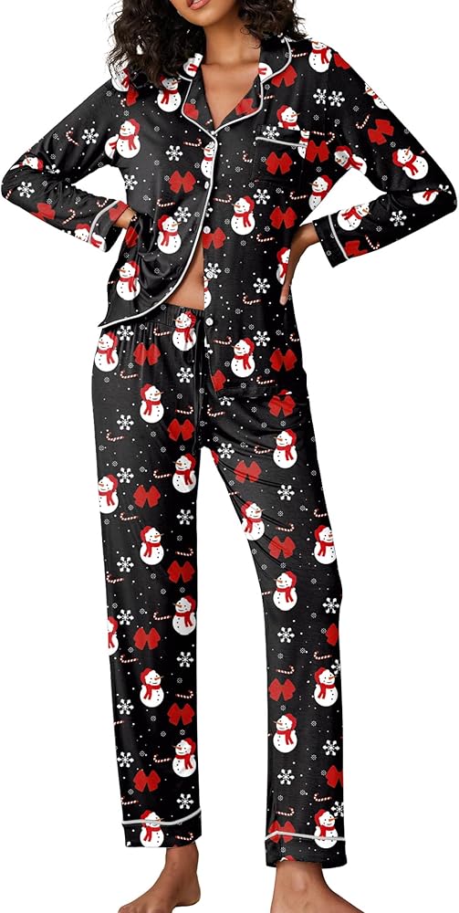 Snowman xmas print nightwear