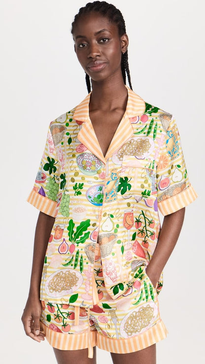 Foodie Craze Striped Nightwear
