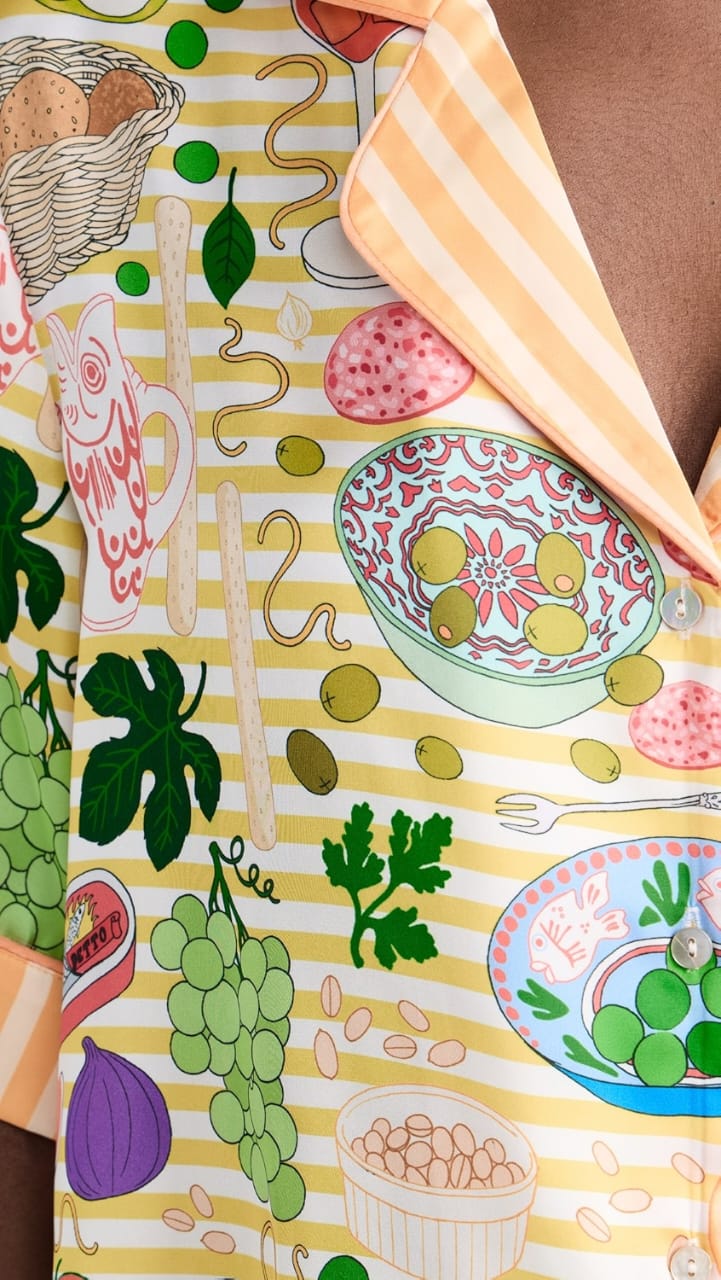 Foodie Craze Striped Nightwear