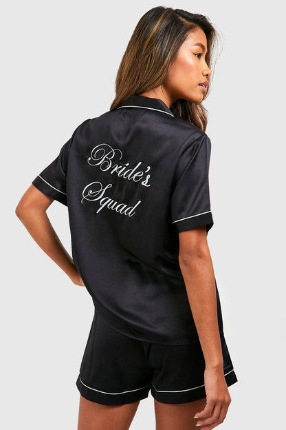 Bride Squad Satin Loungewear – Glam, Chic & Bridal Party Ready