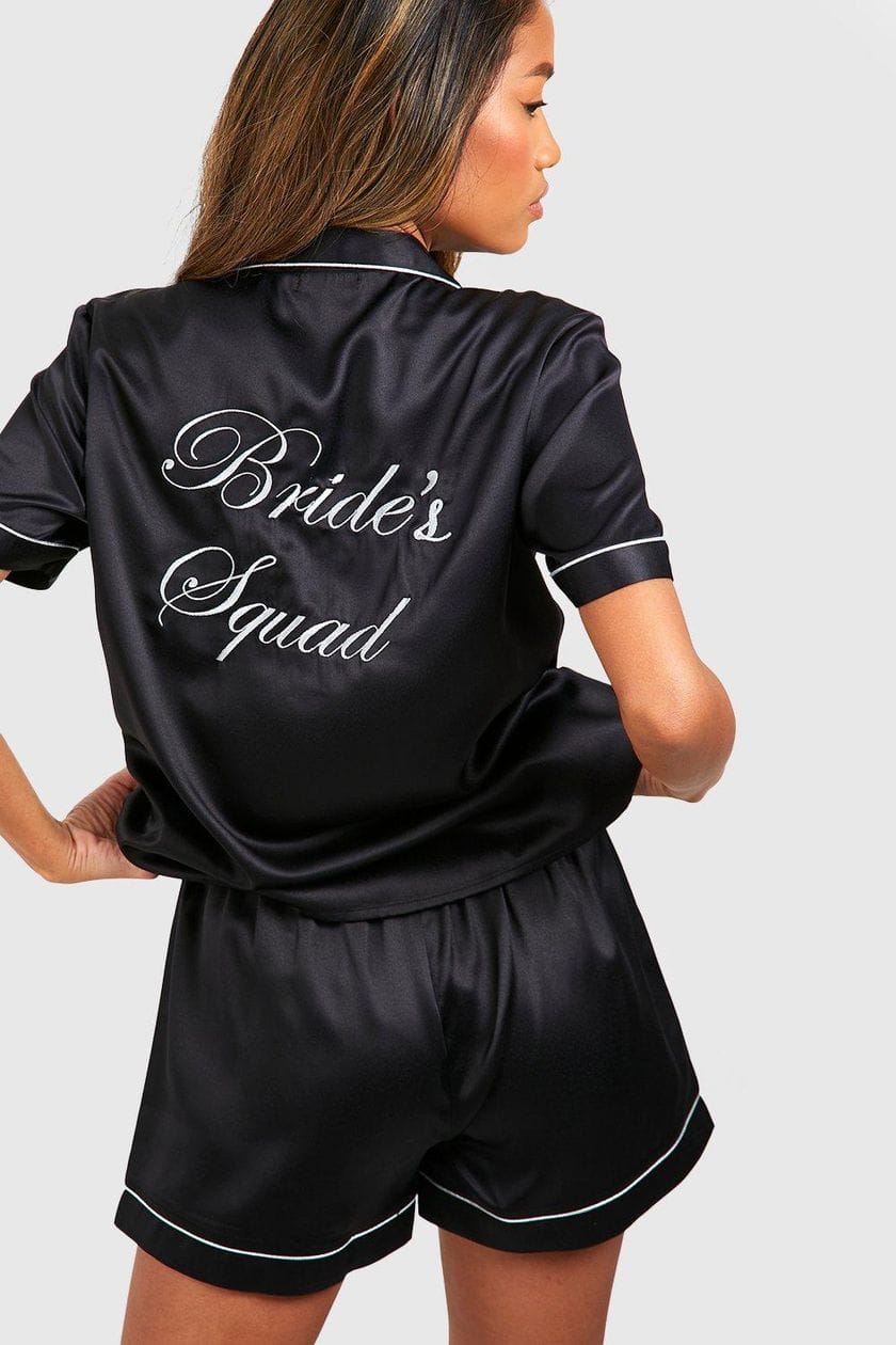 Bride Squad Satin Loungewear – Glam, Chic & Bridal Party Ready