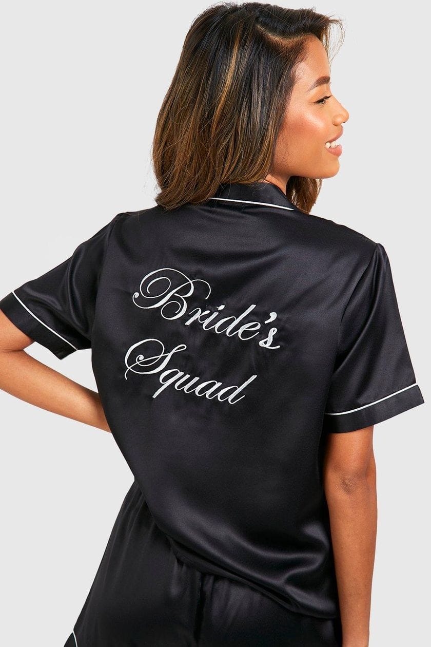 Bride Squad Satin Loungewear – Glam, Chic & Bridal Party Ready