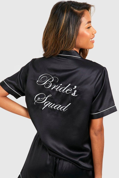 Bride Squad Satin Loungewear – Glam, Chic & Bridal Party Ready