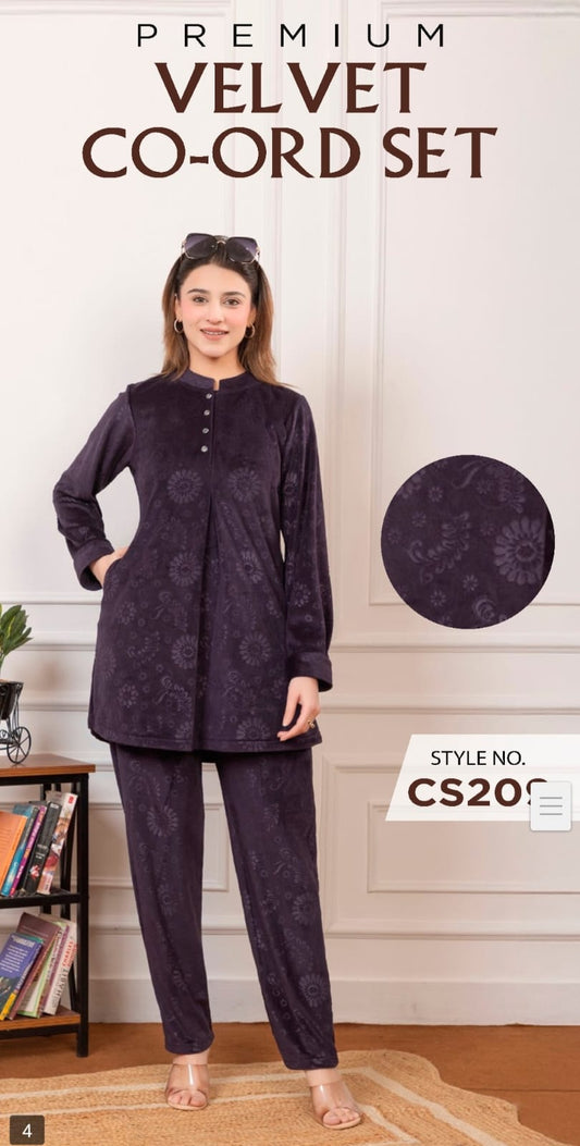 Premium Velvet Kurti Set