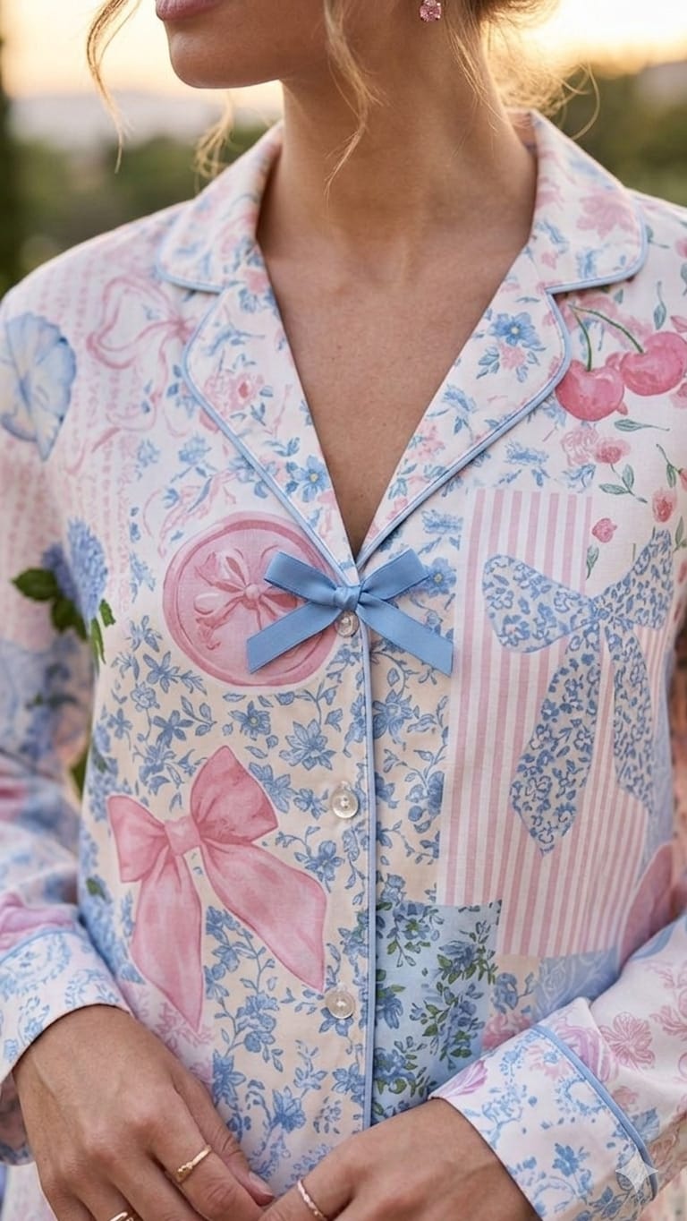 Golden hour, garden views and the perfect patchwork set