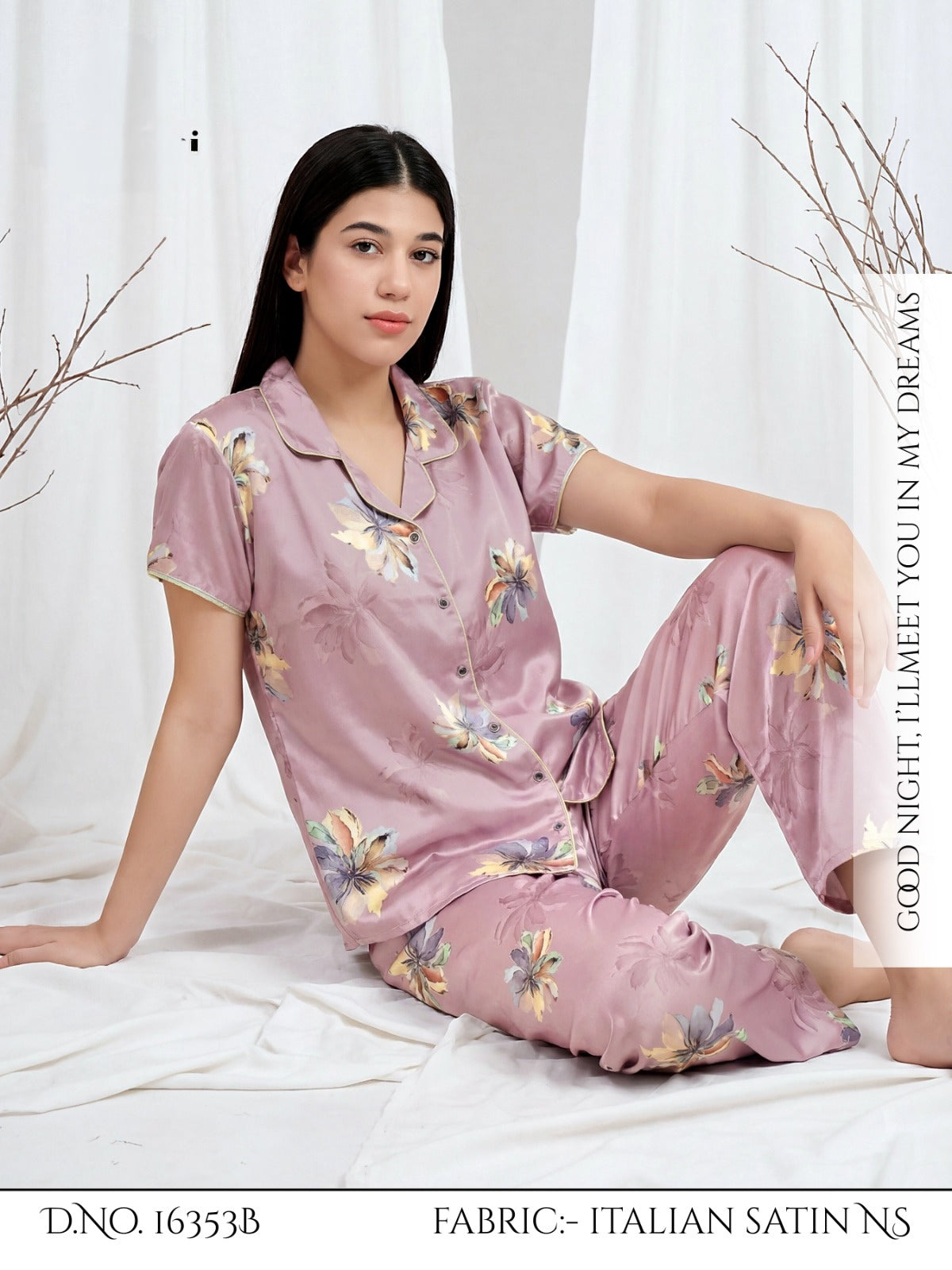 Lavender Dreams Italian Satin Pajama Set