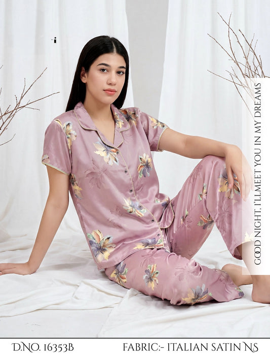 Lavender Dreams Italian Satin Pajama Set
