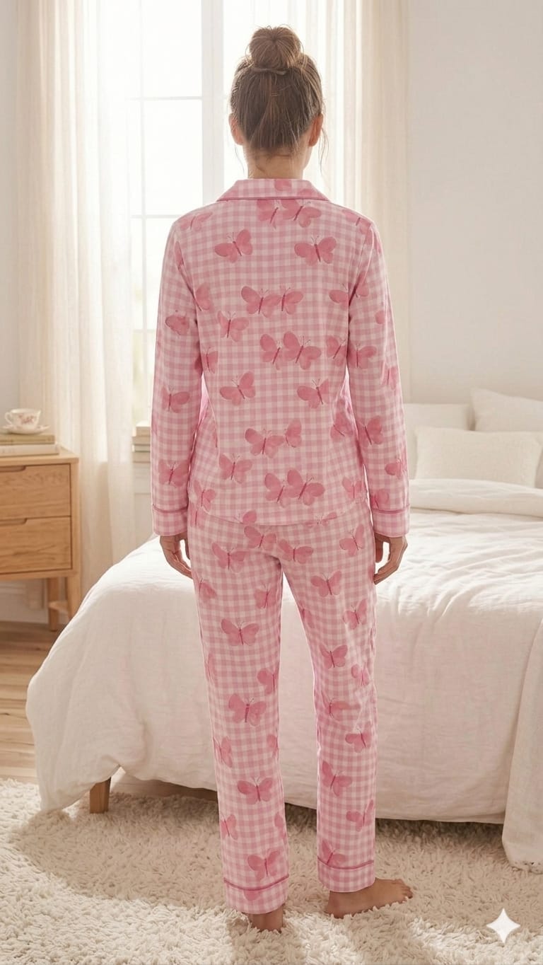 Sweet Flutter Gingham Pajama Set
