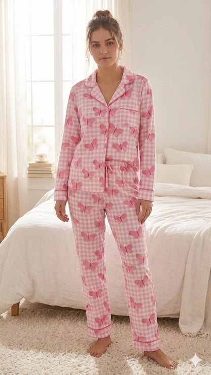 Sweet Flutter Gingham Pajama Set